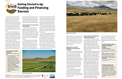 Graphic of Getting Started in Ag article